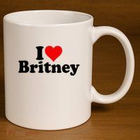 I Love Heart B.R.I.T.N.E.Y 11oz C Handle Ceramic Mug
