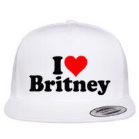 I Love Heart B.R.I.T.N.E.Y Flat Bill Trucker Hat