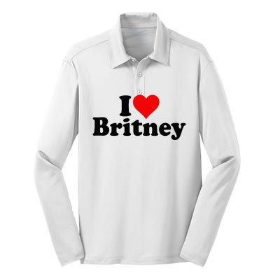 I Love Heart B.R.I.T.N.E.Y Silk Touch Performance Long Sleeve Polo