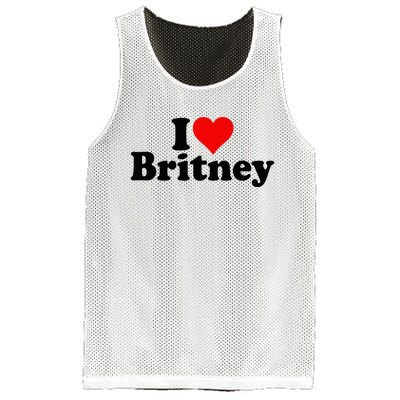 I Love Heart B.R.I.T.N.E.Y Mesh Reversible Basketball Jersey Tank