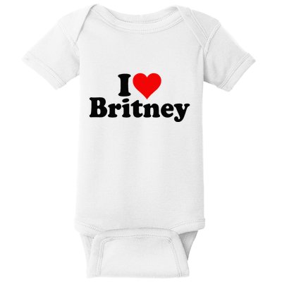 I Love Heart B.R.I.T.N.E.Y Baby Bodysuit