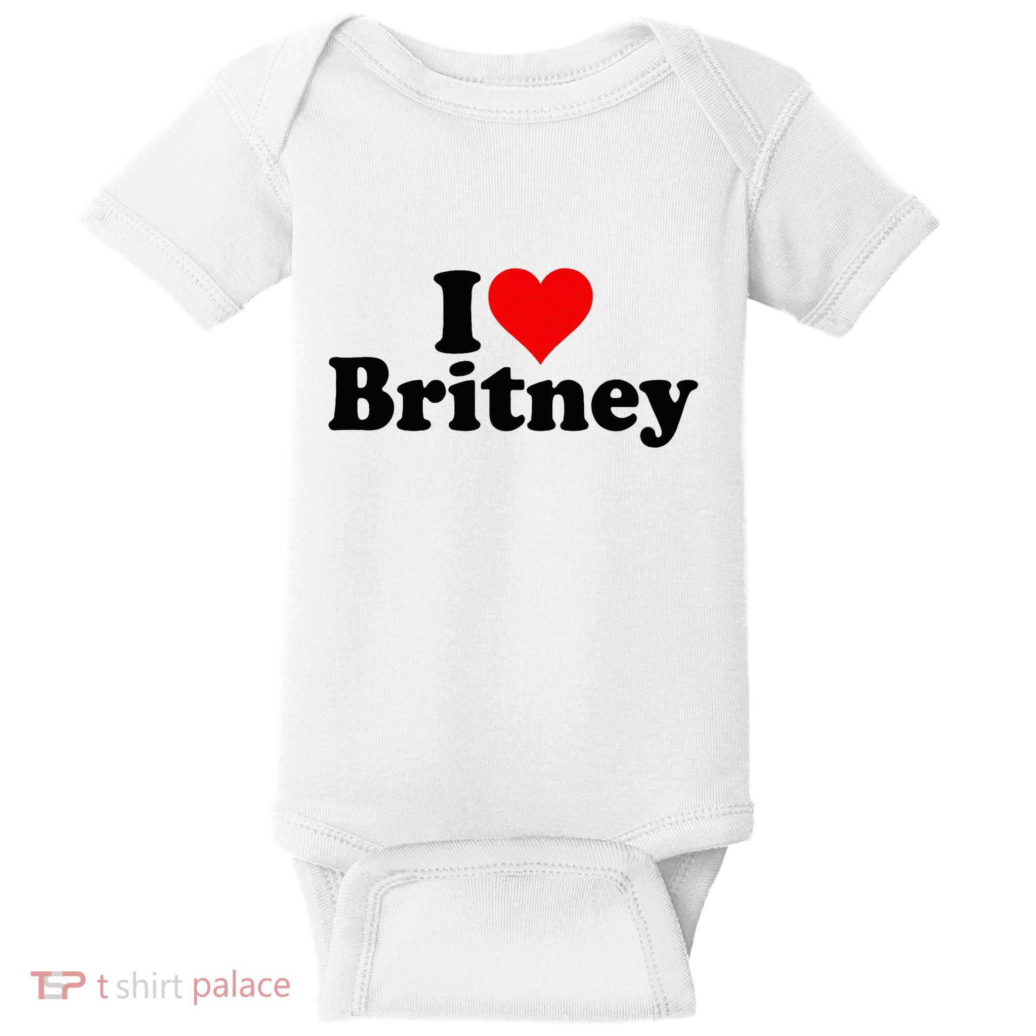 I Love Heart B.R.I.T.N.E.Y Baby Bodysuit