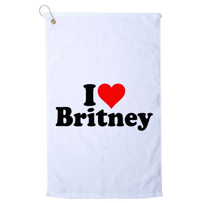 I Love Heart B.R.I.T.N.E.Y Golf Towel