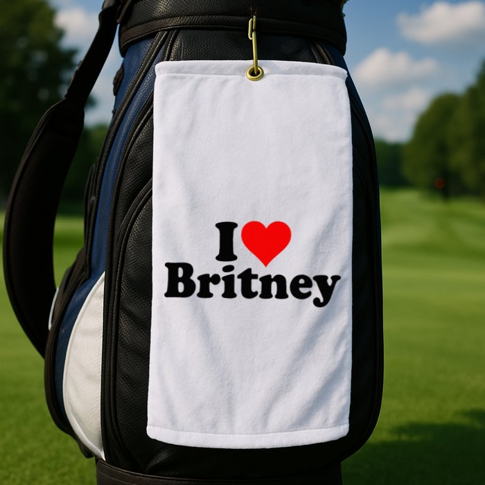 I Love Heart B.R.I.T.N.E.Y Golf Towel