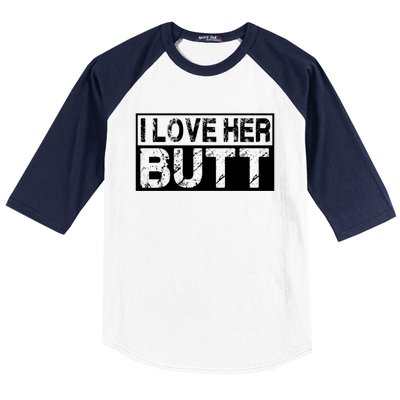 I Love His Beard Her Butt Matching Couples Complit 2pcs Meaningful Gift Baseball Sleeve Shirt