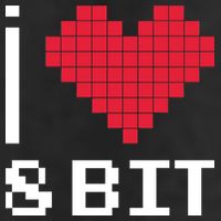 I Love Heart 8 Bit Retro Gamer Gaming 7 Panel Mesh Trucker Snapback Hat