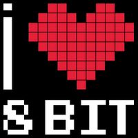 I Love Heart 8 Bit Retro Gamer Gaming Polo