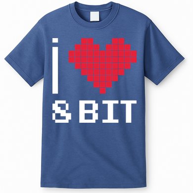 I Love Heart 8 Bit Retro Gamer Gaming T-Shirt