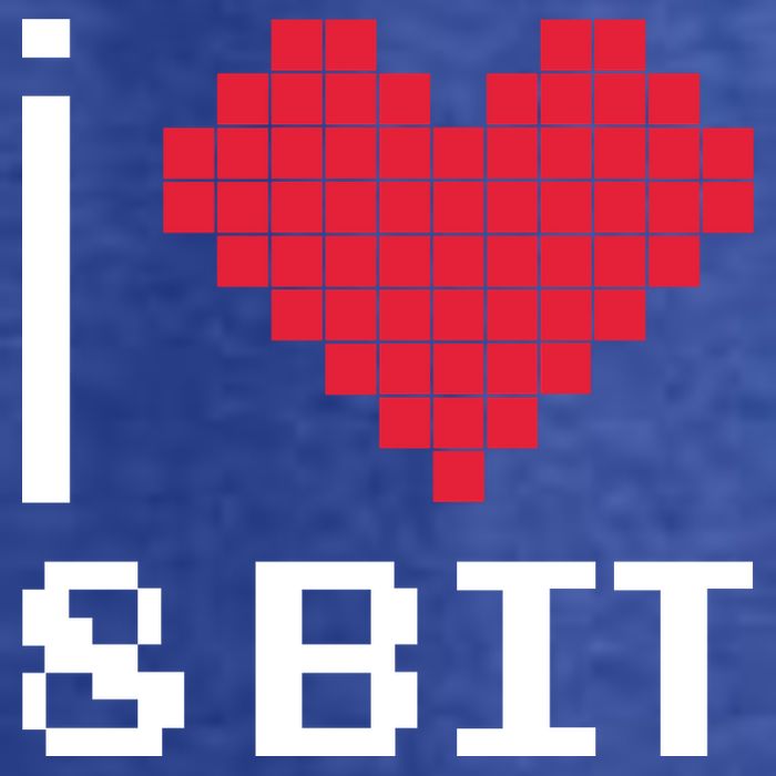 I Love Heart 8 Bit Retro Gamer Gaming Kids T-Shirt