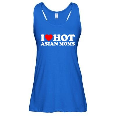 I Love Hot Asian Moms Cute Gift Heart Hot Moms I Love Hot Moms Funny Gift Ladies Essential Flowy Tank