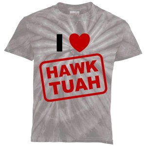 I Love Heart Hawk Tuah Funny Hawk Tush Meme Adult Humor Kids Tie-Dye T-Shirt