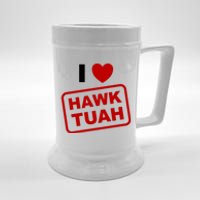 I Love Heart Hawk Tuah Funny Hawk Tush Meme Adult Humor Beer Stein