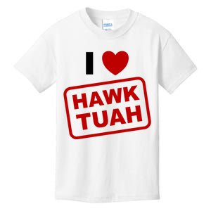 I Love Heart Hawk Tuah Funny Hawk Tush Meme Adult Humor Kids T-Shirt