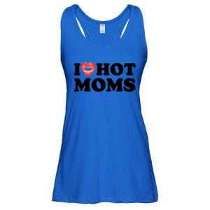 I Love Hot Moms Funny MotherS Day Heart Love Hot Moms Gift Ladies Essential Flowy Tank