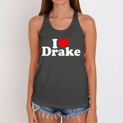 I Love Heart D.R.A.K.E Women's Knotted Racerback Tank