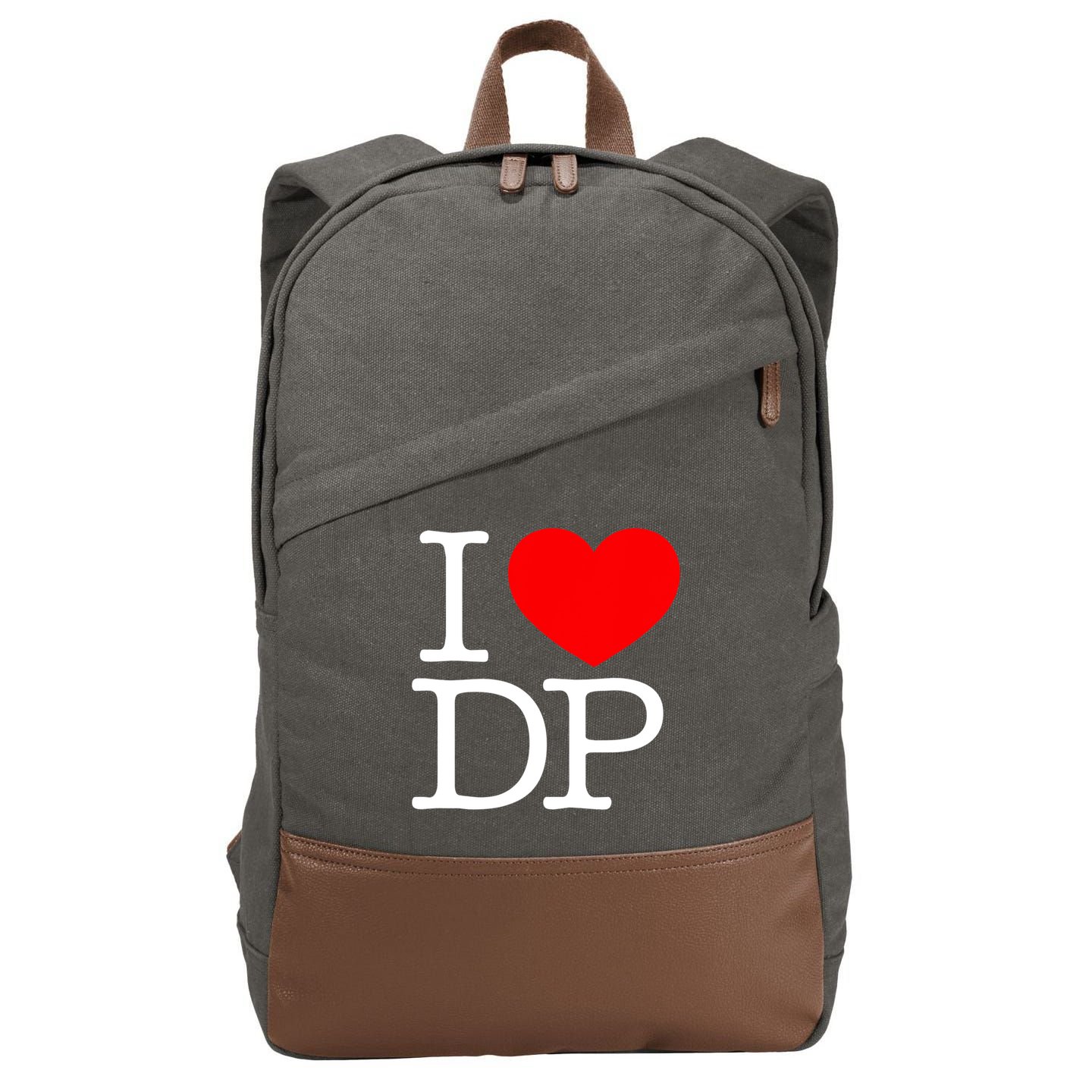 I Love (Heart) DP Cotton Canvas Backpack