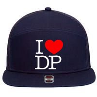 I Love (Heart) DP 7 Panel Mesh Trucker Snapback Hat