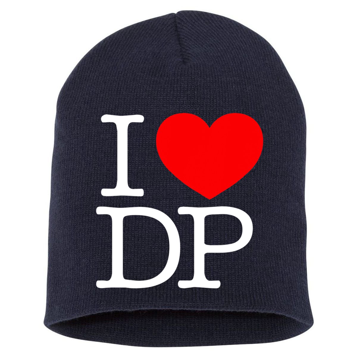 I Love (Heart) DP Short Acrylic Beanie