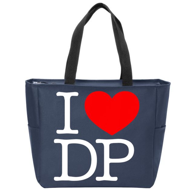 I Love (Heart) DP Zip Tote Bag