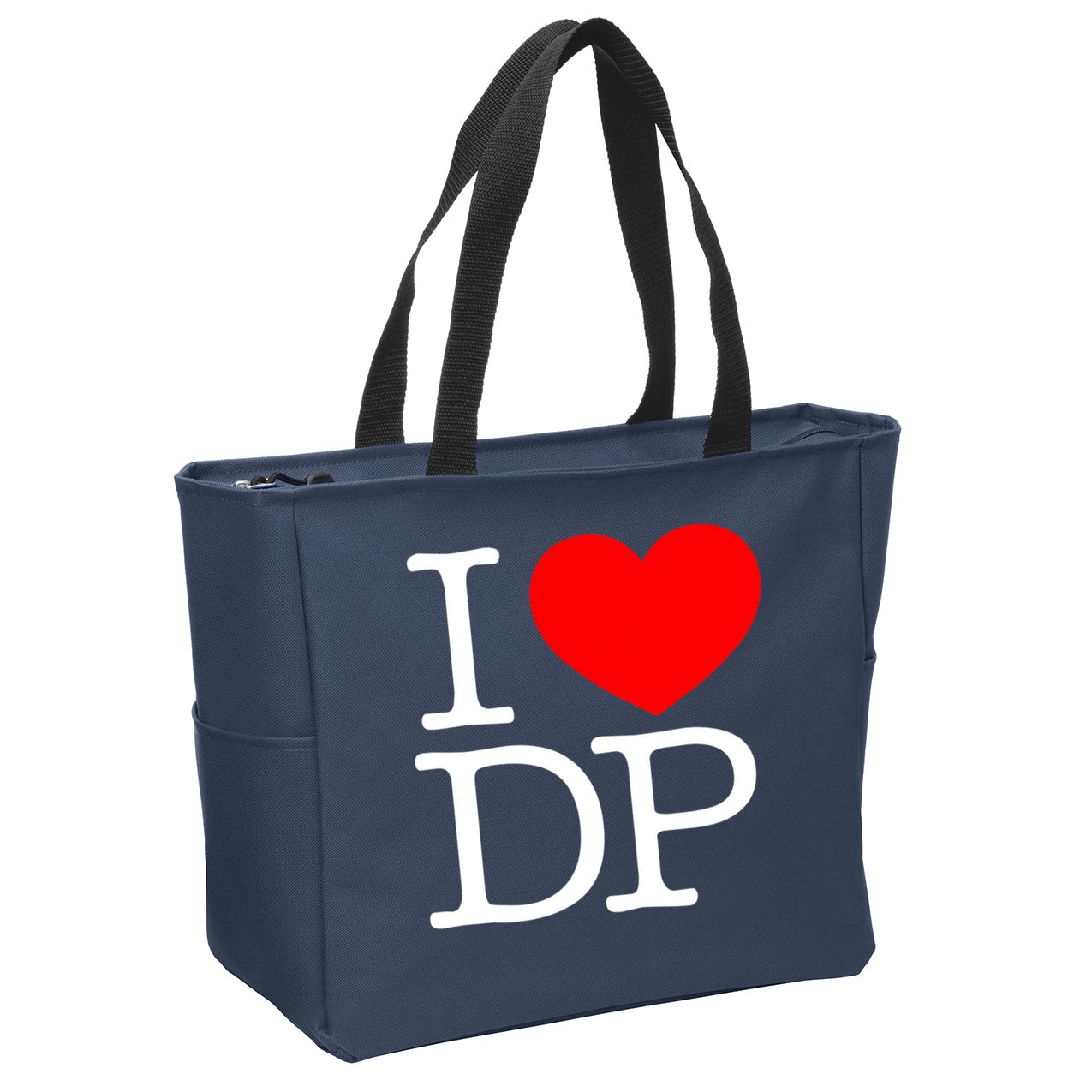 I Love (Heart) DP Zip Tote Bag