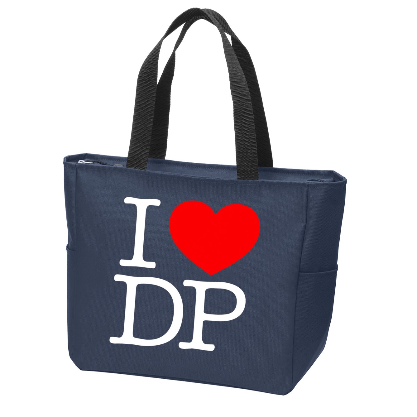 I Love (Heart) DP Zip Tote Bag
