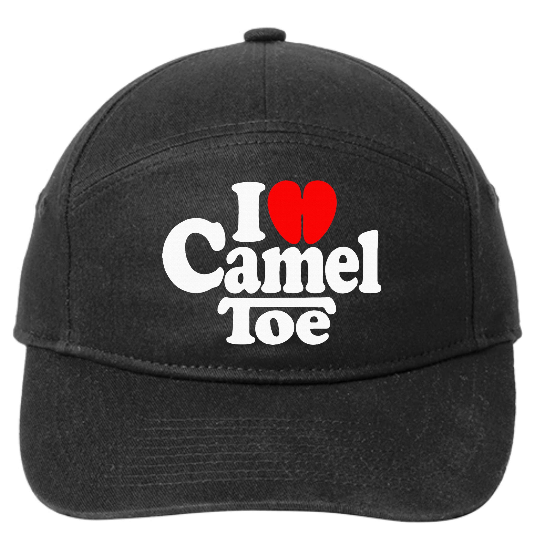I Love Heart Camel Toe 7-Panel Snapback Hat