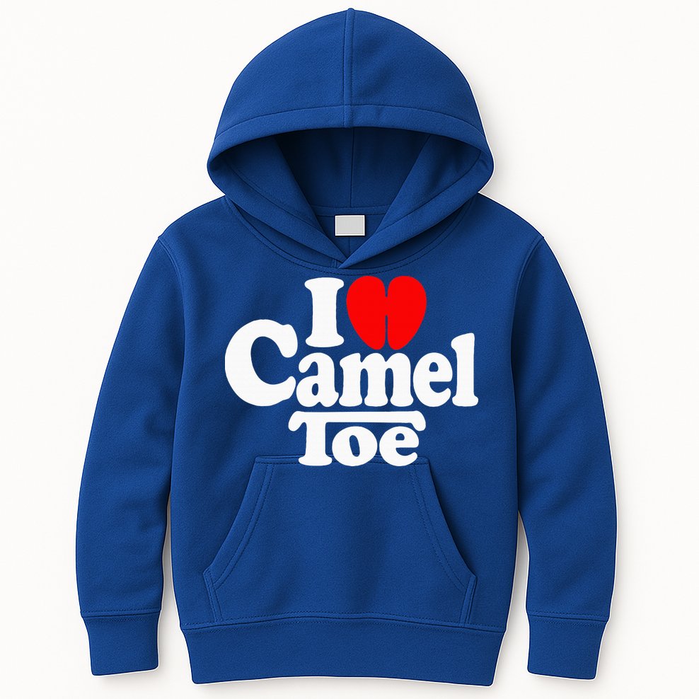 I Love Heart Camel Toe Kids Hoodie