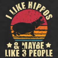 I Like Hippos & Maybe Like 3 People Zookeeper Hippopotamus Cool Comfort Performance Bucket Hat