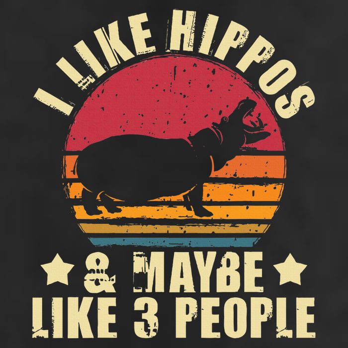I Like Hippos & Maybe Like 3 People Zookeeper Hippopotamus Cool Comfort Performance Bucket Hat