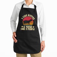 I Like Hippos & Maybe Like 3 People Zookeeper Hippopotamus Full-Length Apron With Pockets