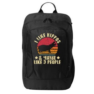 I Like Hippos & Maybe Like 3 People Zookeeper Hippopotamus City Backpack