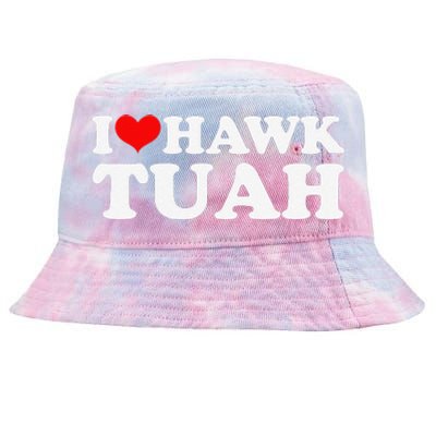 I Love Hawk Tuah Tie-Dyed Bucket Hat