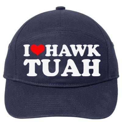 I Love Hawk Tuah 7-Panel Snapback Hat