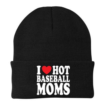 I Love Hot Baseball Moms Funny Gift Beanie