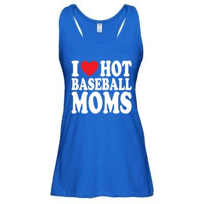 I Love Hot Baseball Moms Funny Gift Ladies Essential Flowy Tank