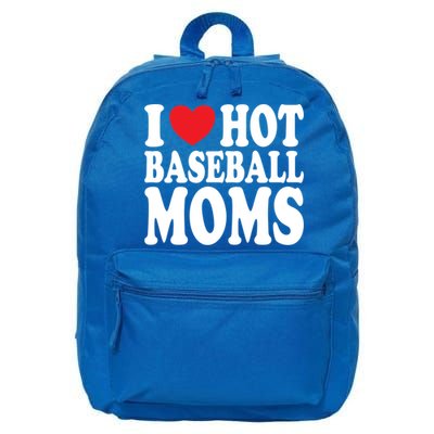 I Love Hot Baseball Moms Funny Gift 16 in Basic Backpack
