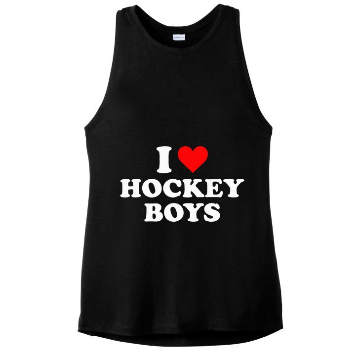 I Love Hockey funny quote sayings Ladies PosiCharge Tri-Blend Wicking Tank