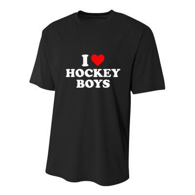 I Love Hockey funny quote sayings Youth Performance Sprint T-Shirt
