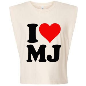 I Love Heart Mj M J M.J. Garment-Dyed Women's Muscle Tee