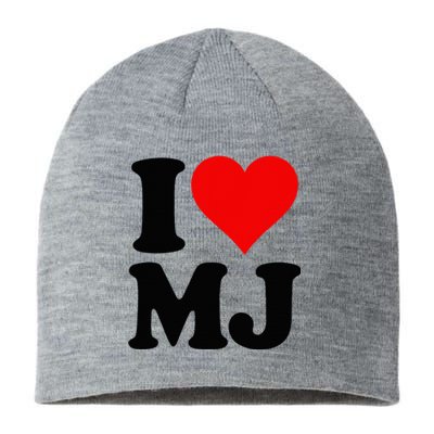 I Love Heart Mj M J M.J. Sustainable Beanie