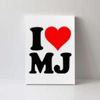 I Love Heart Mj M J M.J. Canvas