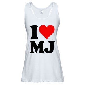 I Love Heart Mj M J M.J. Ladies Essential Flowy Tank