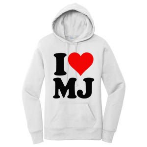 I Love Heart Mj M J M.J. Women's Pullover Hoodie