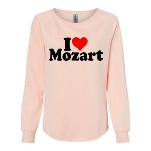 I Love Heart Mozart Womens California Wash Sweatshirt