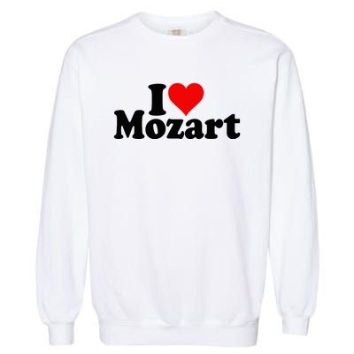 I Love Heart Mozart Garment-Dyed Sweatshirt