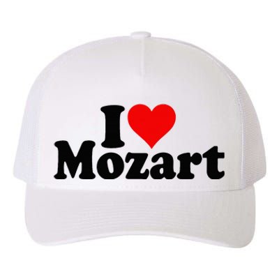 I Love Heart Mozart Yupoong Adult 5-Panel Trucker Hat