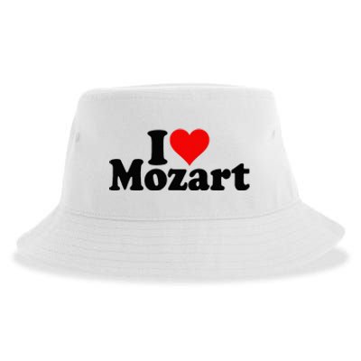 I Love Heart Mozart Sustainable Bucket Hat