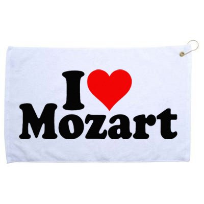 I Love Heart Mozart Grommeted Golf Towel