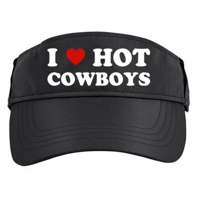 I Love Hot Cowboys, I Heart Hot Cowboys Lover Adult Drive Performance Visor