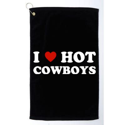 I Love Hot Cowboys, I Heart Hot Cowboys Lover Platinum Collection Golf Towel